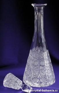 LAHEV, DECANTER,broušené sklo, crystal bohemia, czech glass,