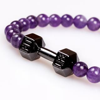 Fit-náramek s činkou Ametyst Barva činky: Černá