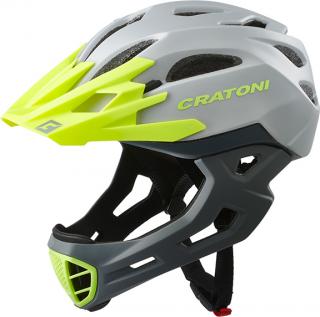 Cratoni C-MANIAC - grey-lime matt Varianta: S-M (53-56cm)