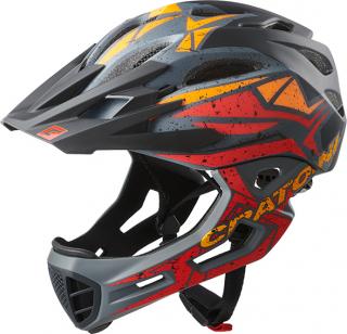 Cratoni C-MANIAC Pro - black-red-orange matt Varianta: S-M (53-56cm)