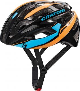 Helma CRATONI C-Breeze Black/Blue/Orange Glossy - S/M (53-56cm)