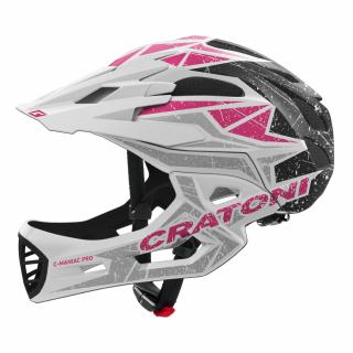 Helma Cratoni C-Maniac Pro white-grey-pink glossy Varianta: M-L (54-58cm)