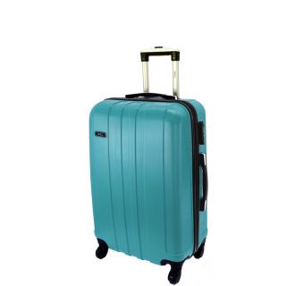 Cestovní skořepinový kufr 740 modrý metalický