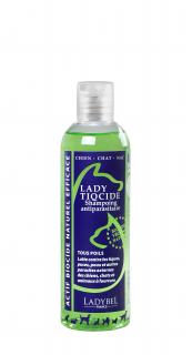 Antiparazitní šampon Lady Tiqcide 200 ml  antiparazitní šampon pro psy a kočky