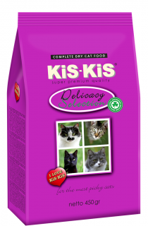 Granule pro kočky KiS-KiS Delicacy selection 450 g Hmotnost: 450 g