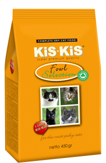 Granule pro kočky KiS-KiS Fowl selection 450 g