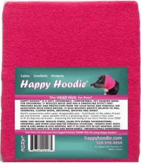 Happy Hoodie - uklidňující čelenka pro psy a kočky  Ochrana sluchu pro zvířata Velikost: L, Barva: Růžová