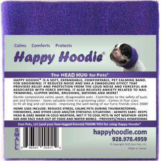 Happy Hoodie - uklidňující čelenka pro psy a kočky  Ochrana sluchu pro zvířata Velikost: S, Barva: Fialová