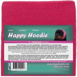 Happy Hoodie - uklidňující čelenka pro psy a kočky  Ochrana sluchu pro zvířata Velikost: XL, Barva: Růžová