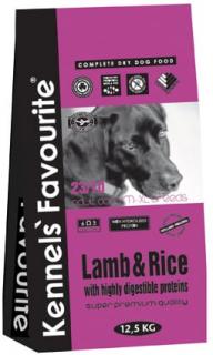 Kennels' Favourite Lamb and Rice | Bezlepkové granule pro psy | Jehněčí s rýží Hmotnost: 12,5 kg
