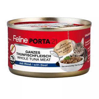 Konzerva pro kočky - Feline Porta 21 - tuňák a hovězí 90 g