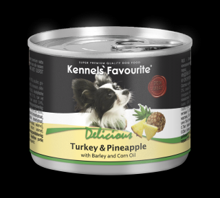 Konzerva pro psy - Kennels' Favourite krůta + ananas s kukuřičným olejem 200 g