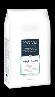 PRO-VET Weight Control 7,5 Kg Hmotnost: 2,5 kg