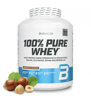 BioTech 100% Pure Whey 2270 g Příchuť: oříšek