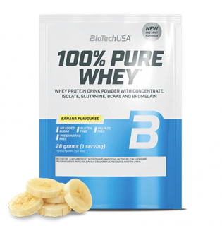 BioTech 100% Pure Whey 28 g chocolate Příchuť: banán