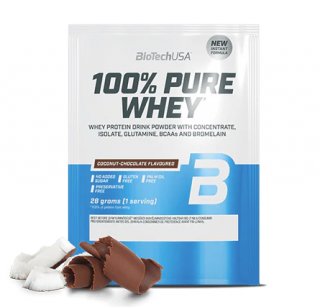 BioTech 100% Pure Whey 28 g chocolate Příchuť: čokoláda-kokos