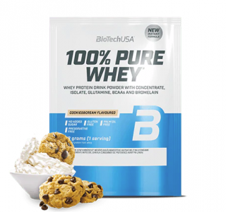 BioTech 100% Pure Whey 28 g chocolate Příchuť: cookies-cream