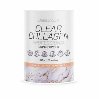 BioTech Clear Collagen Professional peach ice tea 350 g Příchuť: broskvový ledový čaj