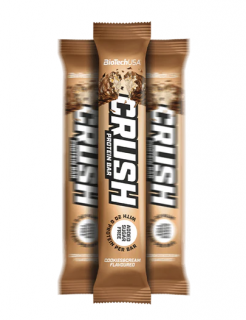 BioTech Crush Protein Bar 64 g Příchuť: cookies-cream