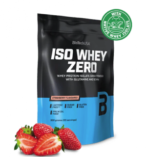 BioTech Iso Whey Zero 500 g Příchuť: jahoda