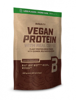 BioTech Vegan Protein 500 g Příchuť: káva