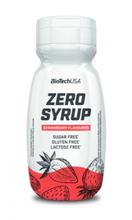 BioTech Zero Syrup 320 ml Příchuť: jahoda