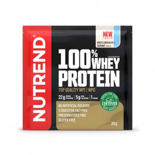 Nutrend 100% Whey Protein 30 g Příchuť: bílá čokoláda-kokos