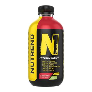 Nutrend N1 Drink Preworkout 330 ml Příchuť: jahoda-máta