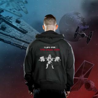 Pánská mikina Gymtime - I LIFT FOR THE DARK SIDE Velikost: 2XL, Barva: Černá