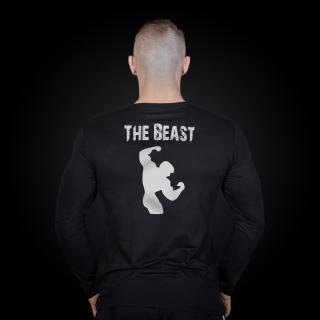 Pánské tričko s dlouhým rukávem GymTime - The Beast Velikost: S, Barva: Černá