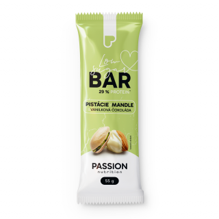 Passion Low sugar bar Pistácie a Mandle 55g