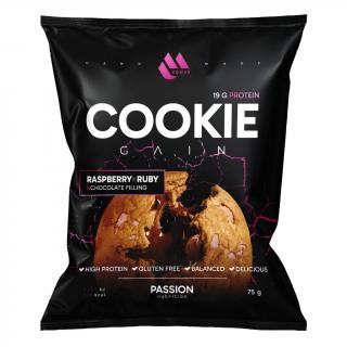 Passion MPower Cookie Gain 75g Malinová s ruby čokoládou Náplň: čokoládová