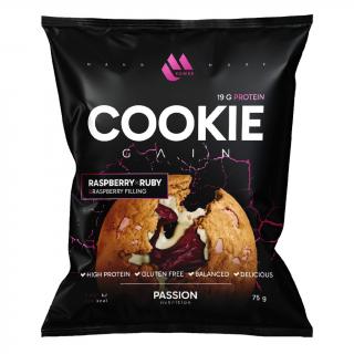 Passion MPower Cookie Gain 75g Malinová s ruby čokoládou Náplň: malinová