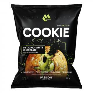 Passion MPower Cookie Gain 75g Pistáciová s bílou čokoládou Náplň: pistáciová