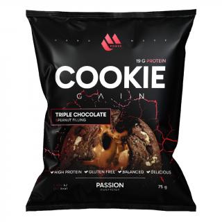 Passion MPower Cookie Gain 75g Tři druhy čokolády Náplň: arašídová