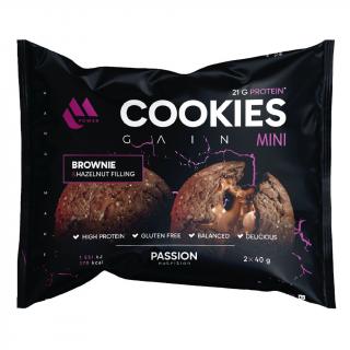 Passion MPower Cookie Gain Mini 2x40g Brownie Náplň: lískooříšková