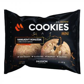 Passion Oat MPower Cookie Gain Mini 2x40g Vanilkový rohlíček Náplň: ořechová