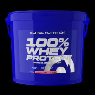 Scitec Nutrition 100% Whey Protein 5000 g Příchuť: jahoda