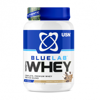 USN BlueLab 100 Whey Premium Protein 908 g Příchuť: cookies-cream