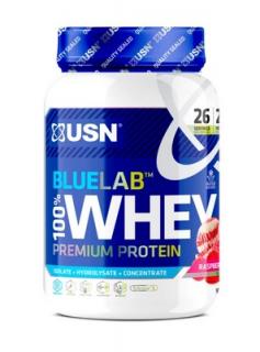USN BlueLab 100 Whey Premium Protein 908 g Příchuť: malina