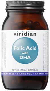 VÝPRODEJ Viridian Folic Acid with DHA (Kyselina listová a DHA) 90 kapslí