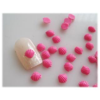 3D akrylová mušlička, růžová 9+1 ZDARMA (3D akrylové ozdoby na nehty)