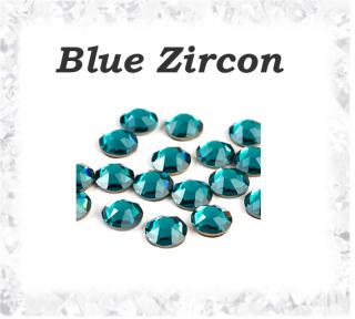 Broušené kamínky Blue Zircon SS12, 50ks (Broušené kamínky tyrkysově modré SS3 1,3mm)