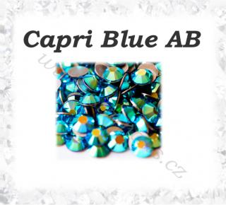Broušené kamínky Capri Blue AB SS10, 100ks (Broušené kamínky tyrkysově modré s odleskem)