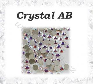 Broušené kamínky Crystal AB SS16, 100ks (Broušené kamínky 4mm, čiré s odleskem)