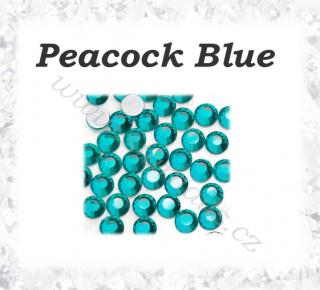 Broušené kamínky Peacock Blue SS10, 50ks (Broušené kamínky nebesky modré )