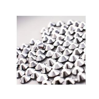 Broušené kamínky Silver Hematite SS10, 50ks (Broušené kamínky stříbrné ss10, 3mm)