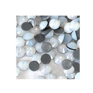 Broušené kamínky White Opal SS10, 100ks (Broušené kamínky SS10 mléčné)