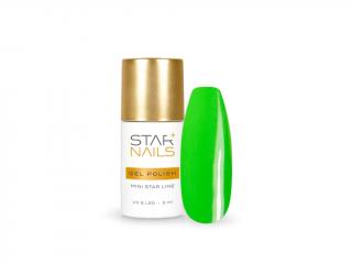 Gel lak Mini Star 111, 5ml - CHARLOTTE (Barevný - neonový zelený gel lak pro UV, LED a CCFL lampy)
