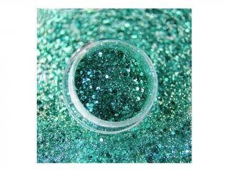 Glitter ELEGANCE tyrkysový, třpytivý - G283 (Zdobení na nehty - třpytivé glitry)